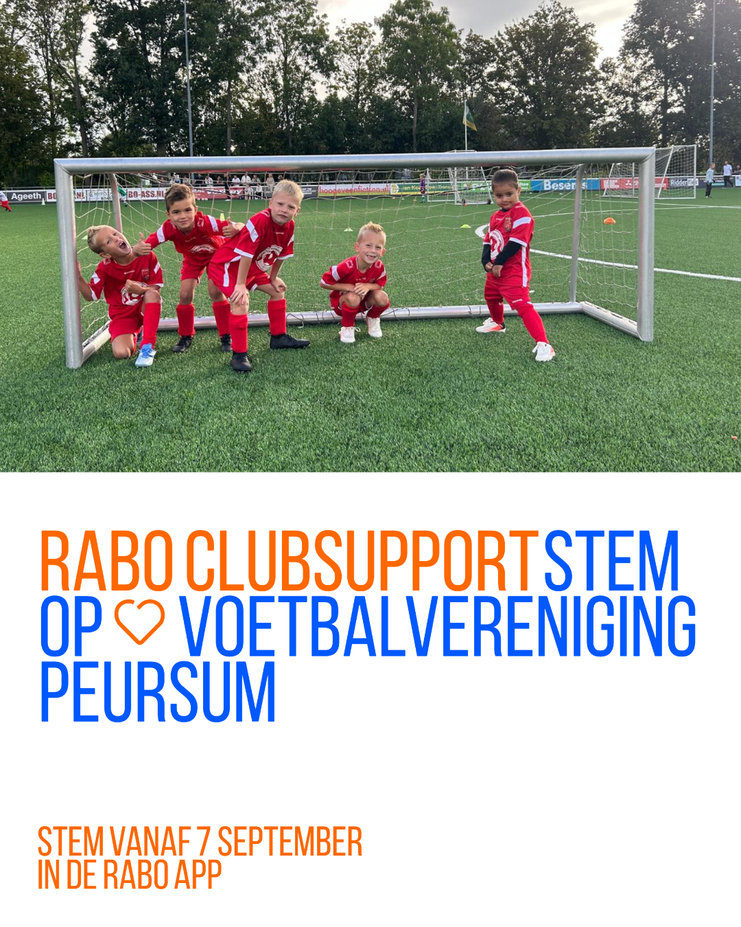 Stem op VV Peursum tijdens Rabo ClubSupport!